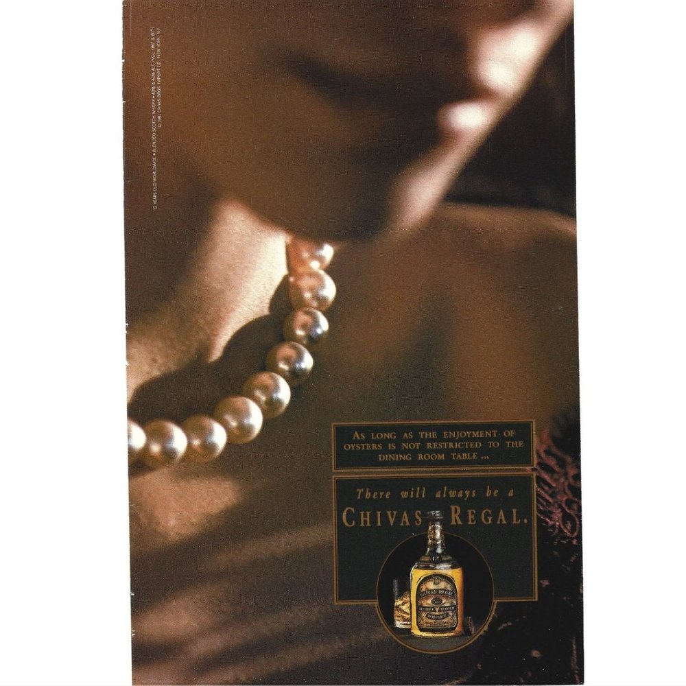 Chivas Regal Scotch Whisky 1991 Print Ad Vintage